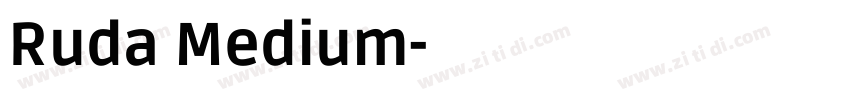 Ruda Medium字体转换